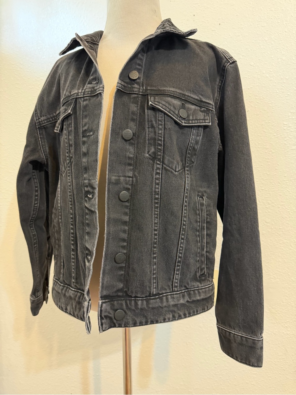 Marine Layer Washed Black Denim Jean Jacket Cotton truckers jacket - Picture 14 of 16
